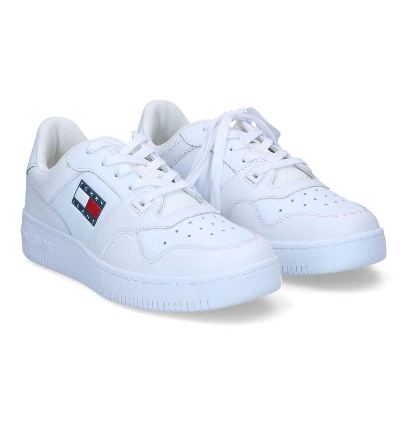 TH Tommy Jeans Retro Baskets en Blanc pour femmes (318208) - pour semelles orthopédiques