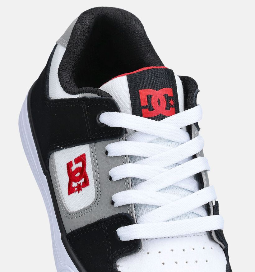 DC Shoes Pure Baskets en Blanc/Noir pour filles, gar&ccedil;ons (368716) - pour semelles orthop&eacute;diques