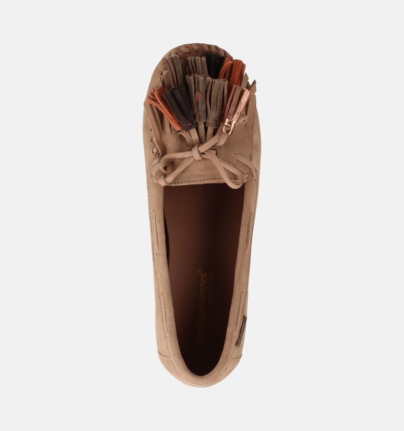 Les Tropeziennes Scarlett Chaussures bateau en Beige fonc&eacute; pour femmes (386712)