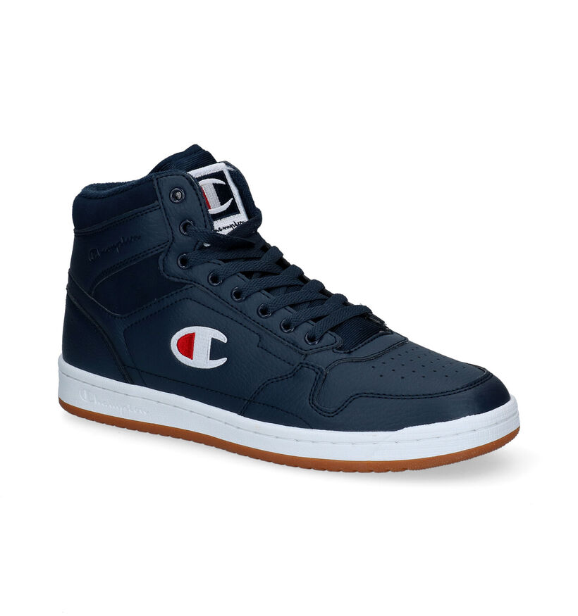 Champion New York Mid Baskets hautes en Bleu en simili cuir (294591)