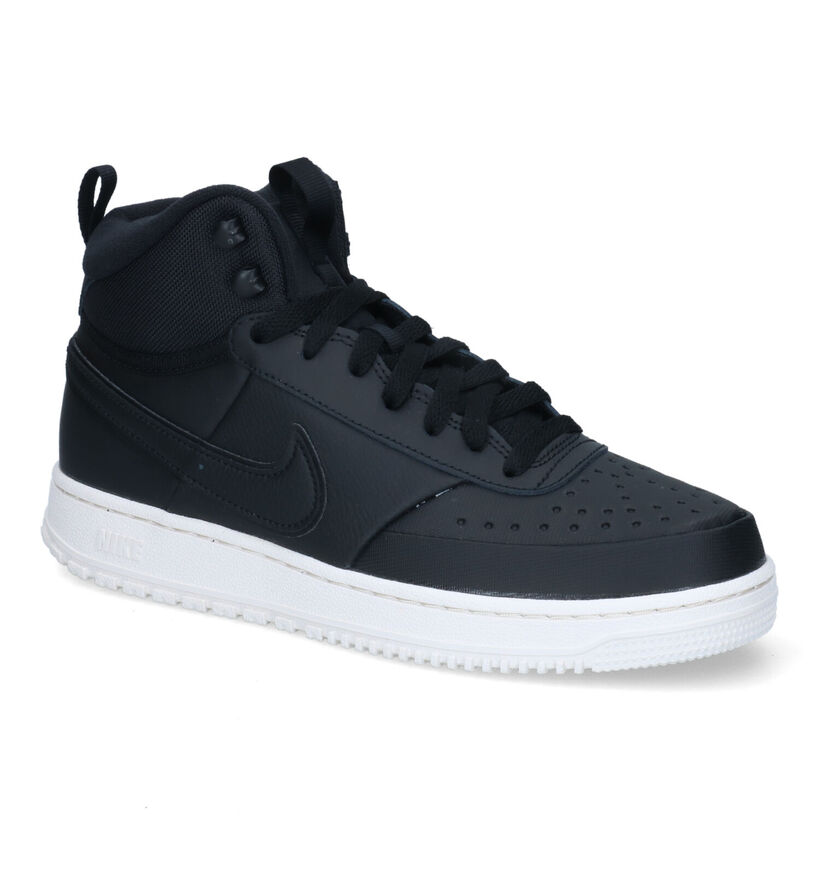 Nike Court Vision Baskets en Noir en cuir (316527)