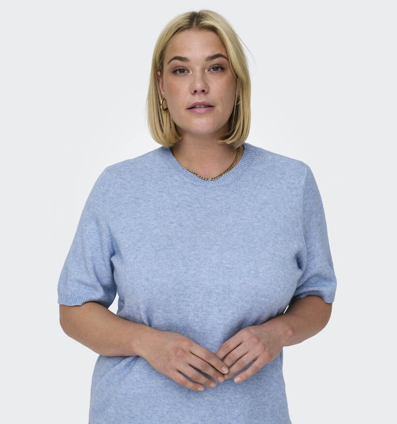ONLY Carmakoma Margareta Blauwe T-shirt voor dames (353245)