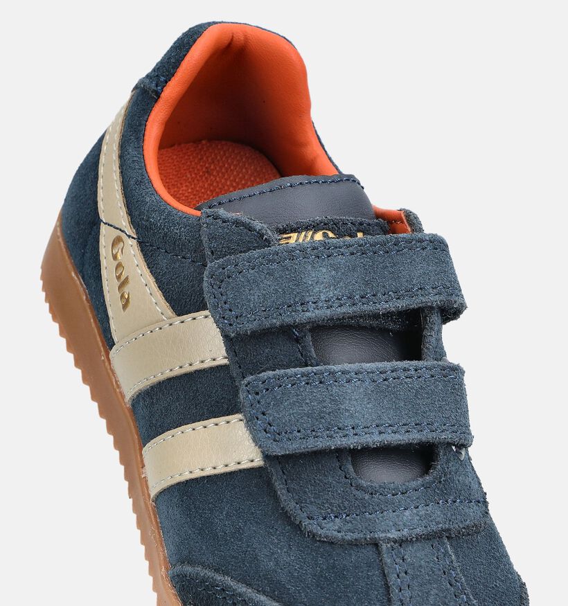 Gola Harrier Strap Baskets basses en Bleu pour gar&ccedil;ons (376304)