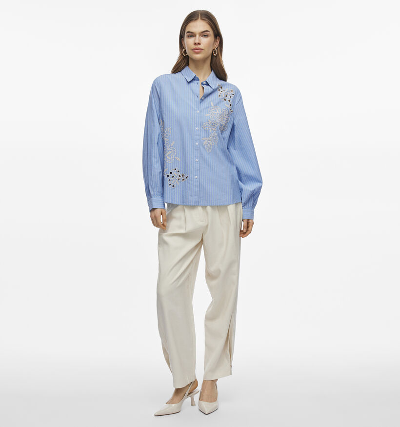 Vila Caspiana Blauw Hemd met strepen voor dames (353045)