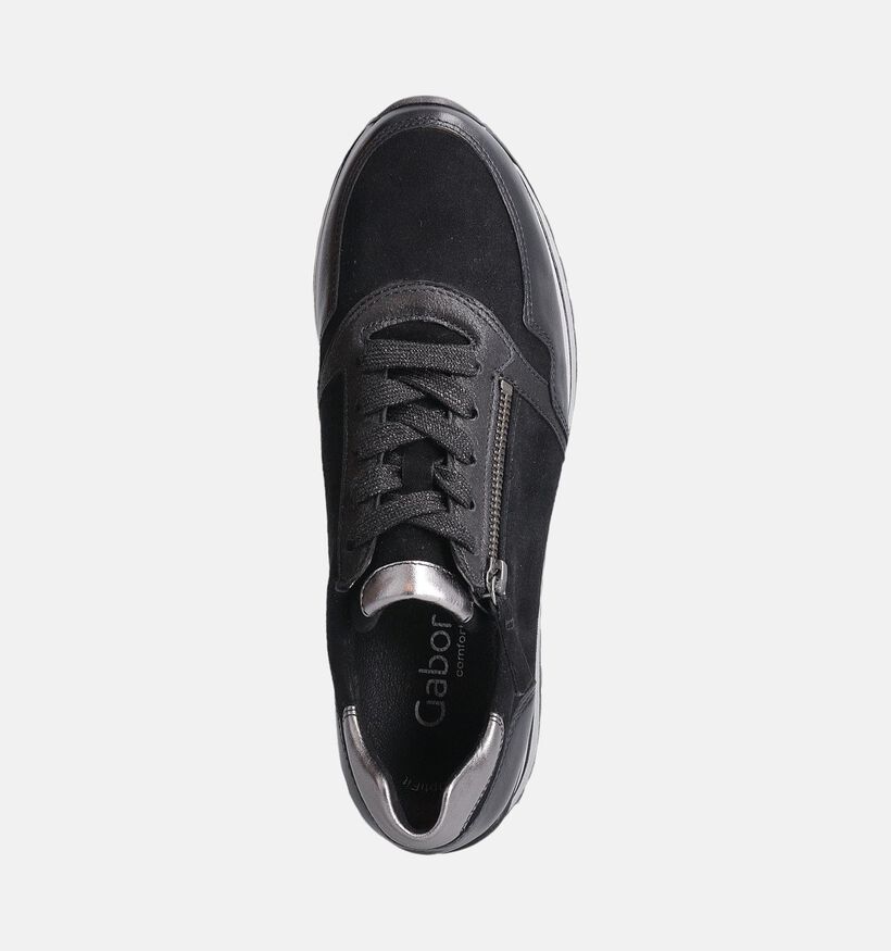 Gabor Zwarte Veterschoenen voor dames (360310) - geschikt voor steunzolen