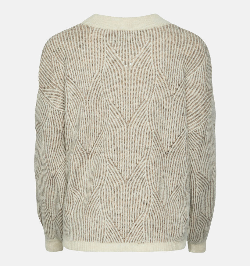 Pieces Jenna Taupe Gebreide trui voor dames (344980)