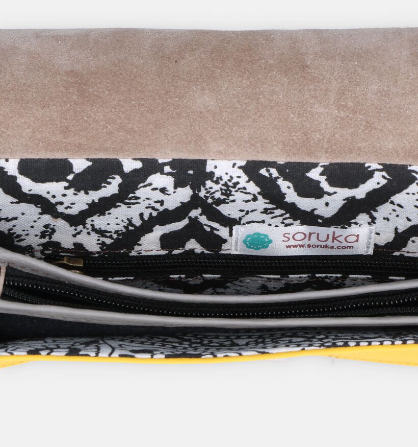 Soruka Adeline Plain Leather Zwarte Crossbody Tas voor dames (342286)