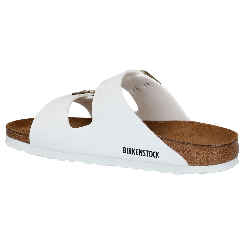 Birkenstock Arizona Nu-pieds en Blanc en cuir verni (271288)