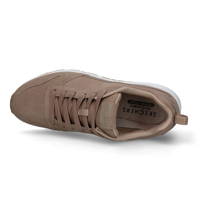 Skechers Uno Taupe Sneakers in nubuck (322940)