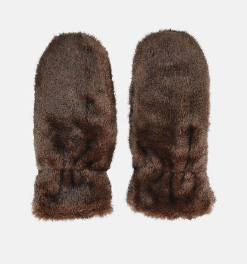 Via Limone Fluffy Bruine Wanten voor dames (382736)