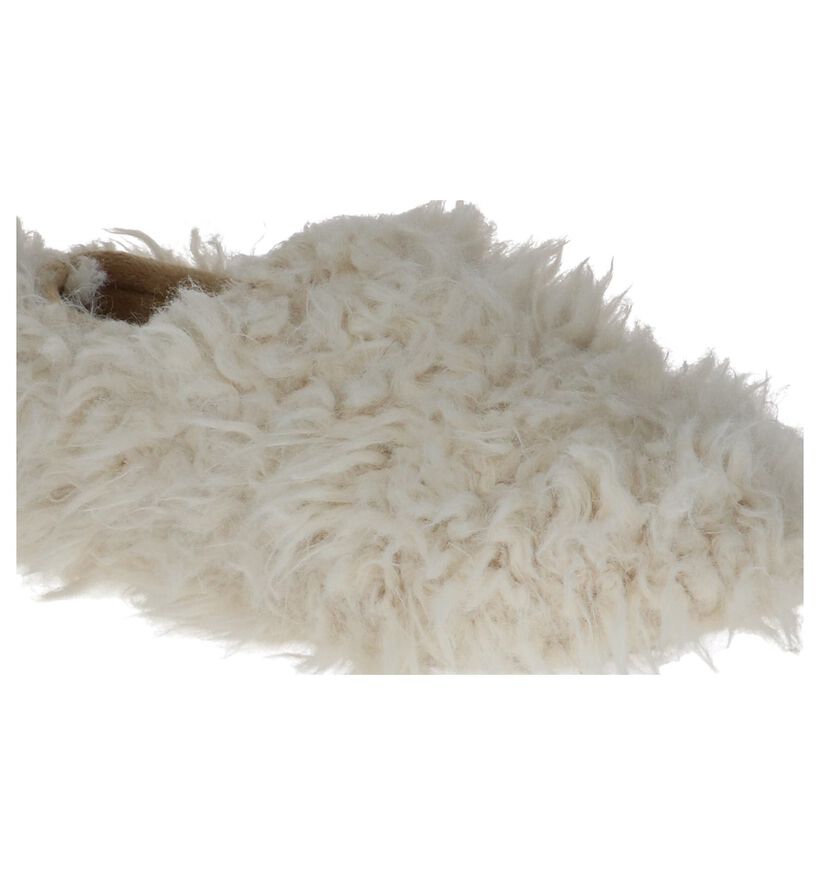 Hampton Bays Jaca Pantoffels Ecru in faux fur (232362)