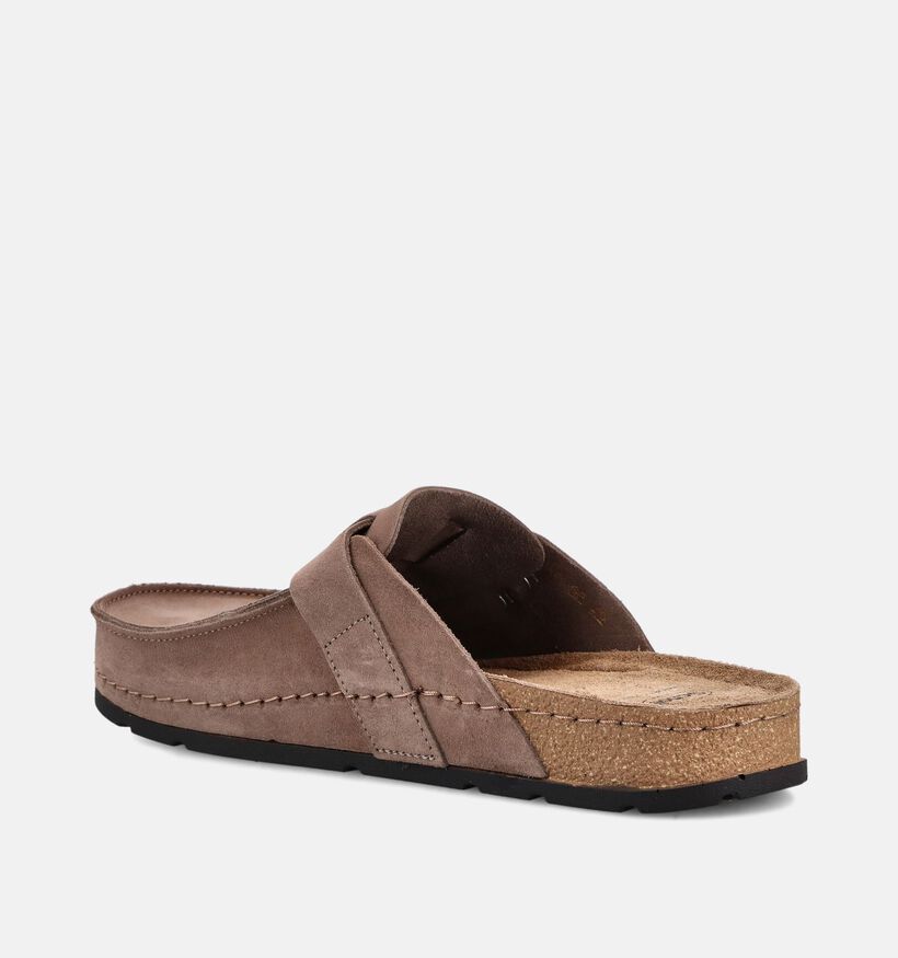 Scholl Bora Nu-pieds en Taupe pour hommes (381871)