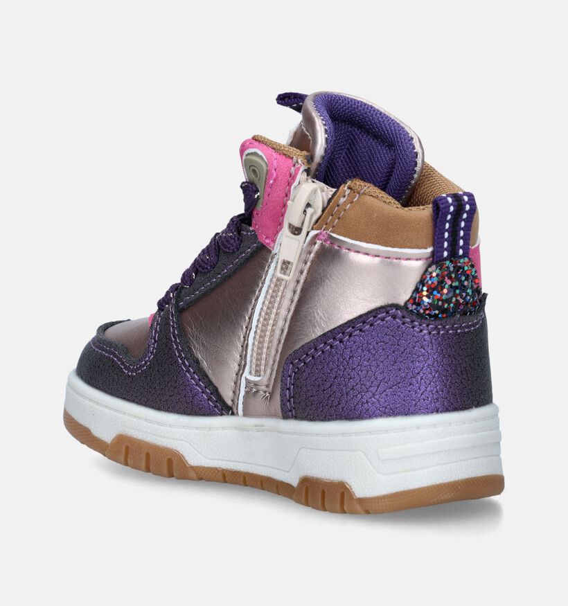 Milo & Mila Paarse Babyschoenen voor meisjes (347016) - geschikt voor steunzolen