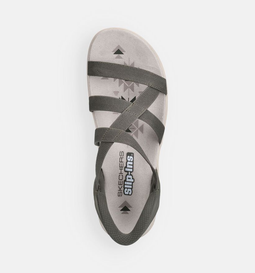 Skechers Reggae Slim Stretch Flex Sandales en Vert pour femmes (371268)