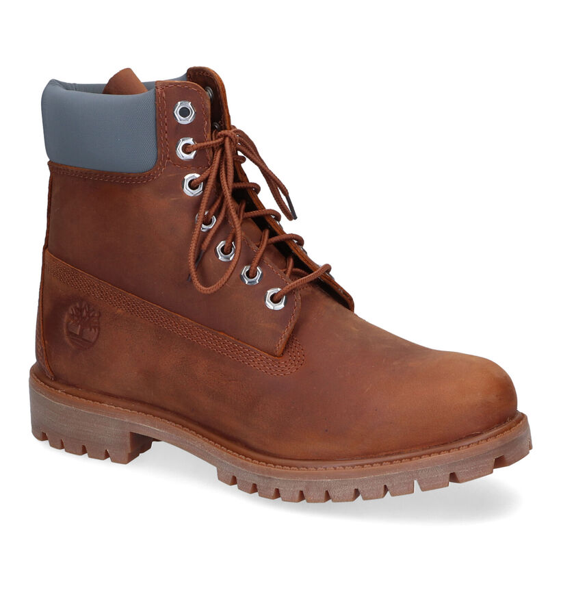 Timberland 6 Inch Premium Bottines en Cognac pour hommes (313461) - pour semelles orthopédiques