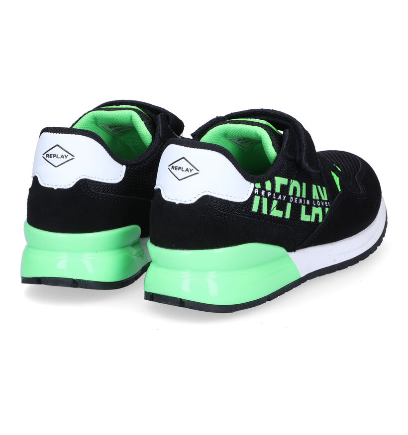 Replay Shoot JR Baskets en Noir pour garçons (306513) - pour semelles orthopédiques