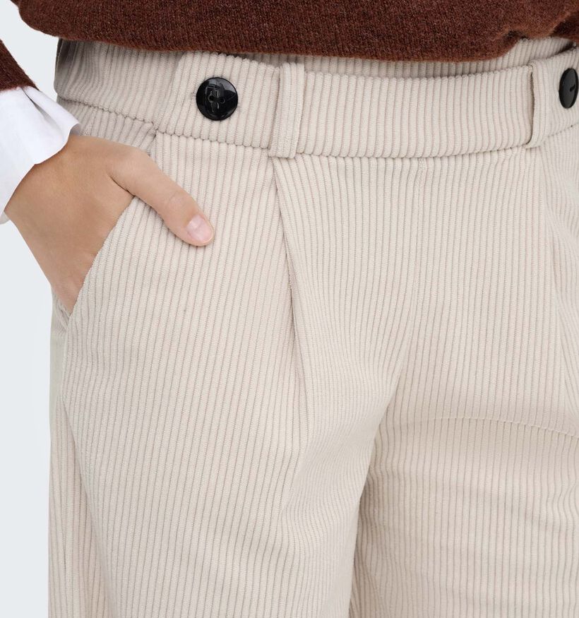 JDY Geggo Cord  Pantalon classique en Beige pour femmes (359939)