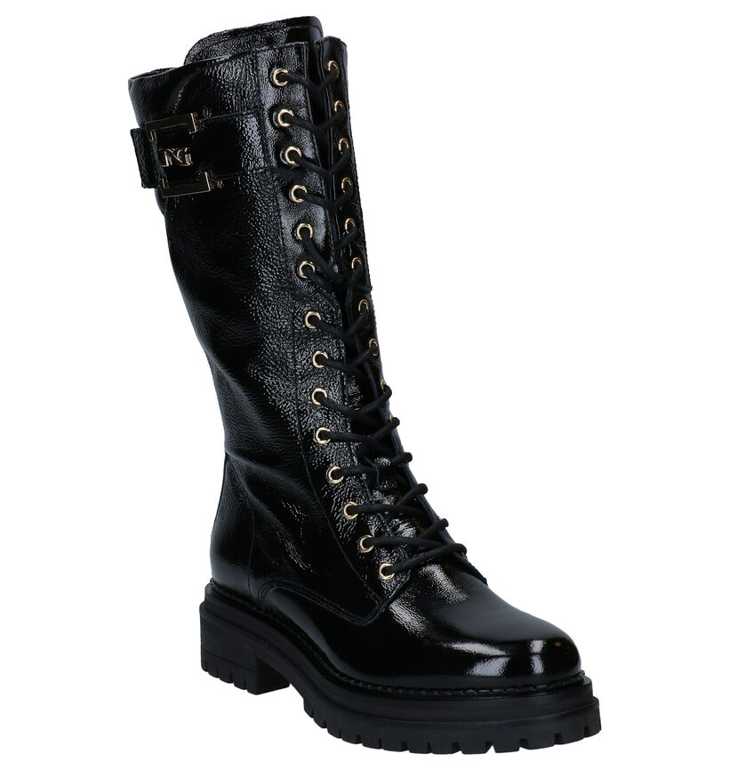 NeroGiardini Bottes à lacets en Noir pour femmes (300051) - pour semelles orthopédiques