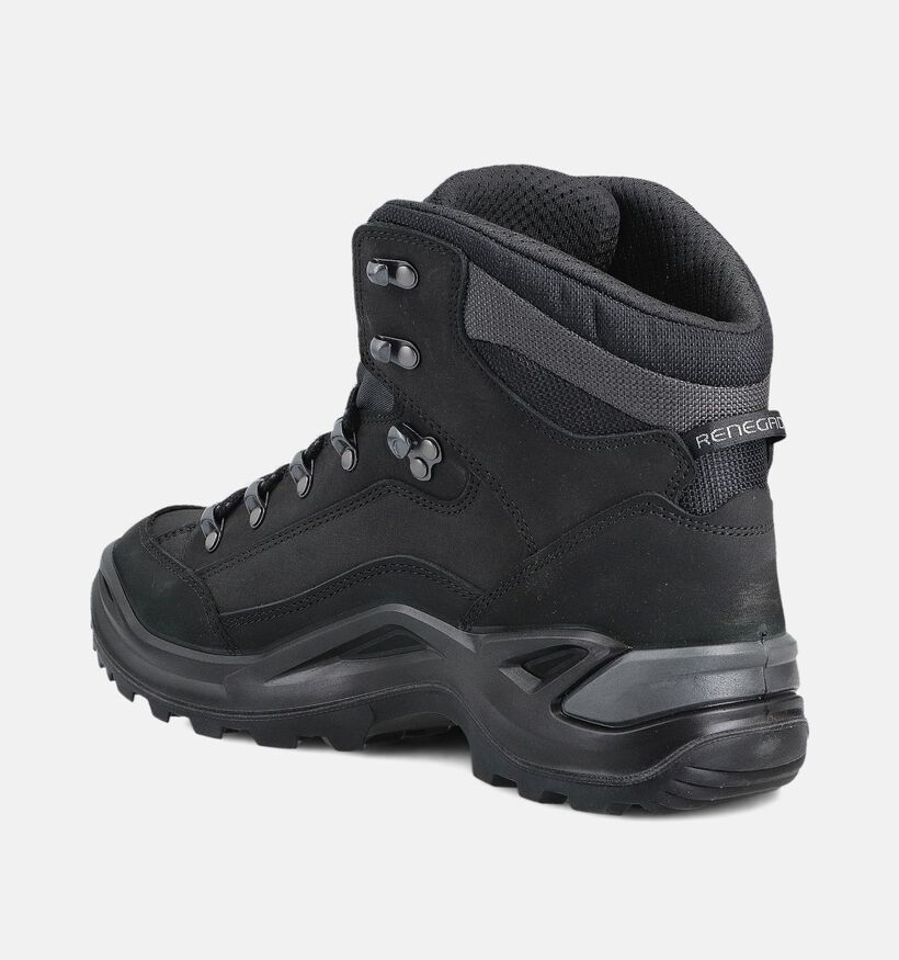Lowa Renegade GTX MID Chaussures de randonnée en Noir pour hommes (374308) - pour semelles orthopédiques