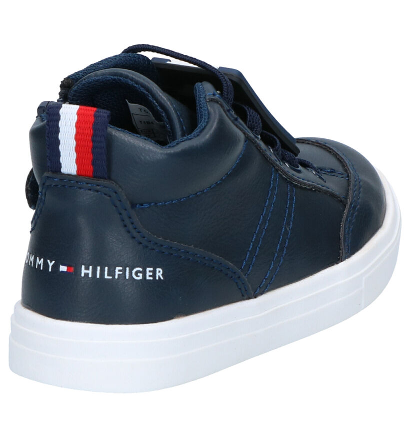 Tommy Hilfiger Baskets hautes en Bleu foncé en simili cuir (257339)