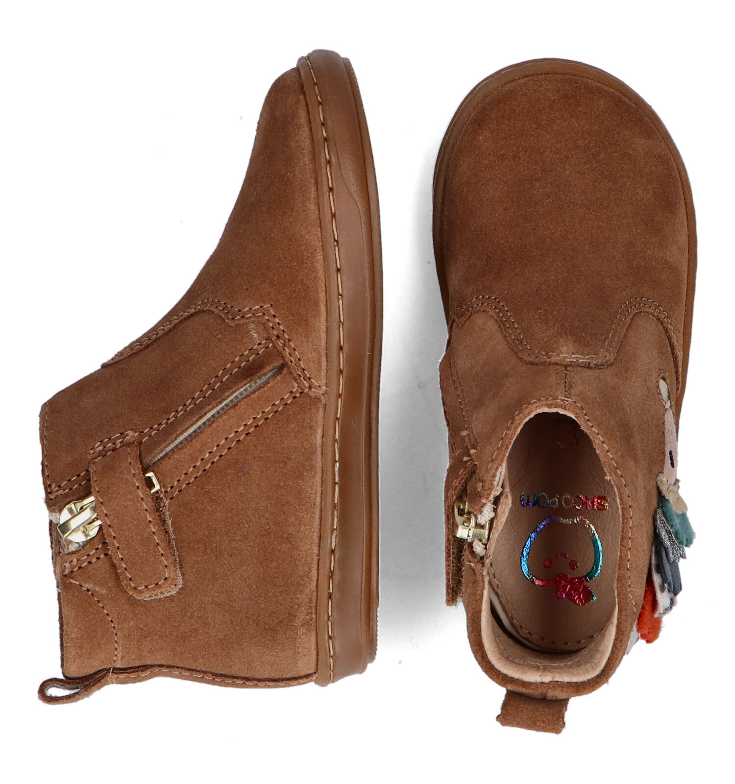 Shoo Pom Bouba Niglo Cognac Hoge Schoenen Meisjes Babyschoenen Online op TORFS.BE