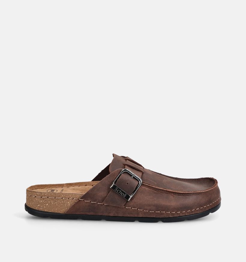 Scholl Bora Nu-pieds casual en Marron pour hommes (381869)