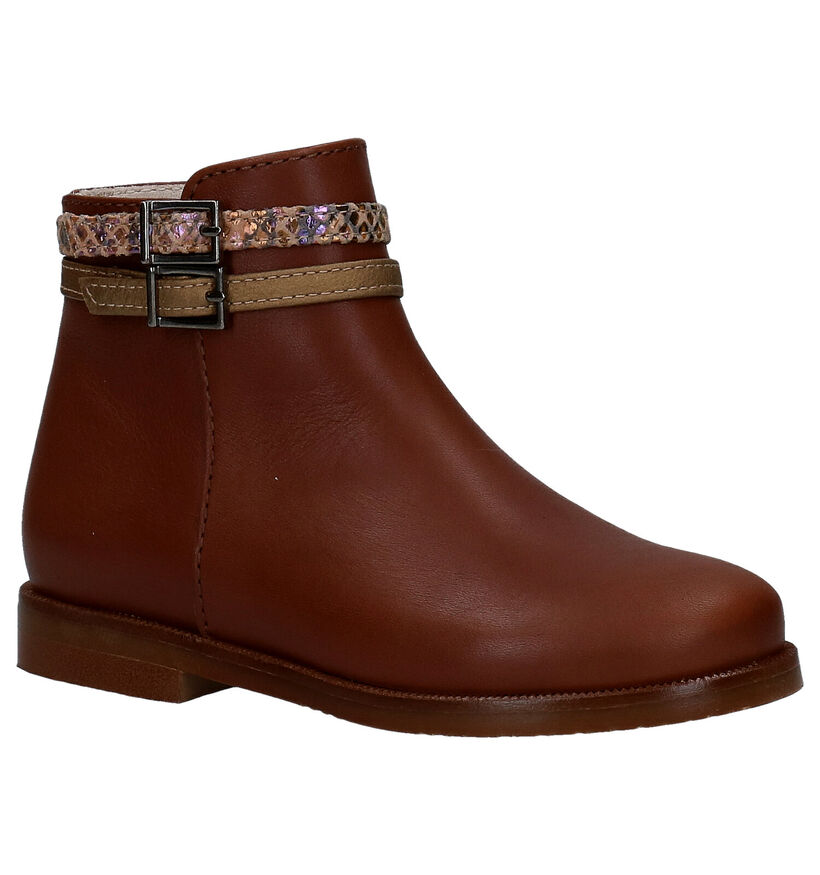 Beberlis Bottes basses en Cognac en cuir (281116)