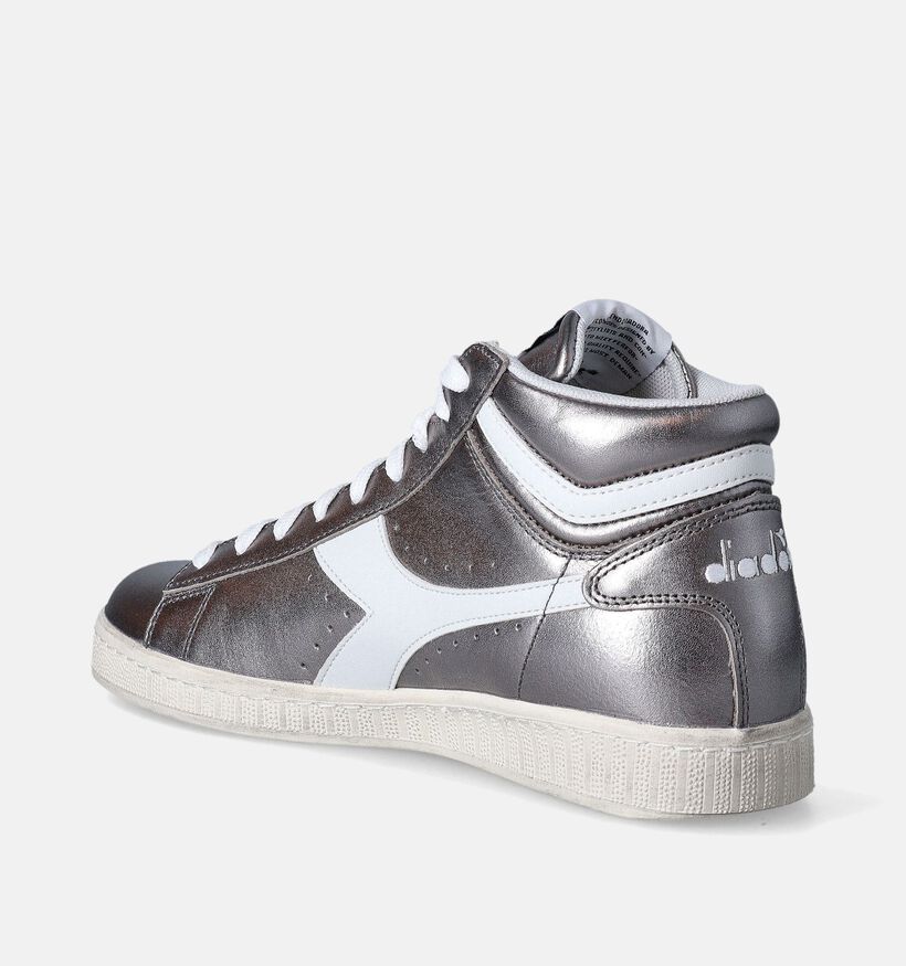 Diadora Game L High Metallic Zilveren Sneakers voor dames (350838)