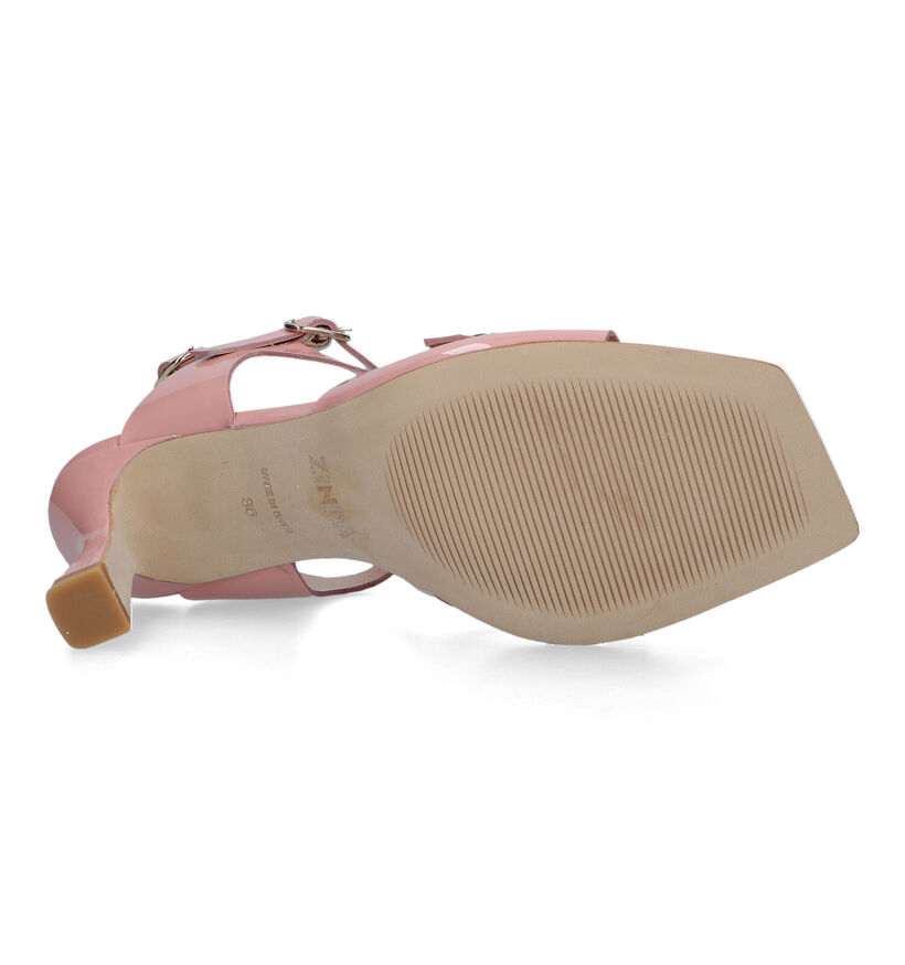 Zinda Sandales à talons en Rose pour femmes (325058)