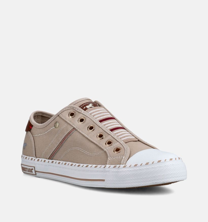 Mustang Baskets basses en Beige pour femmes (372110)