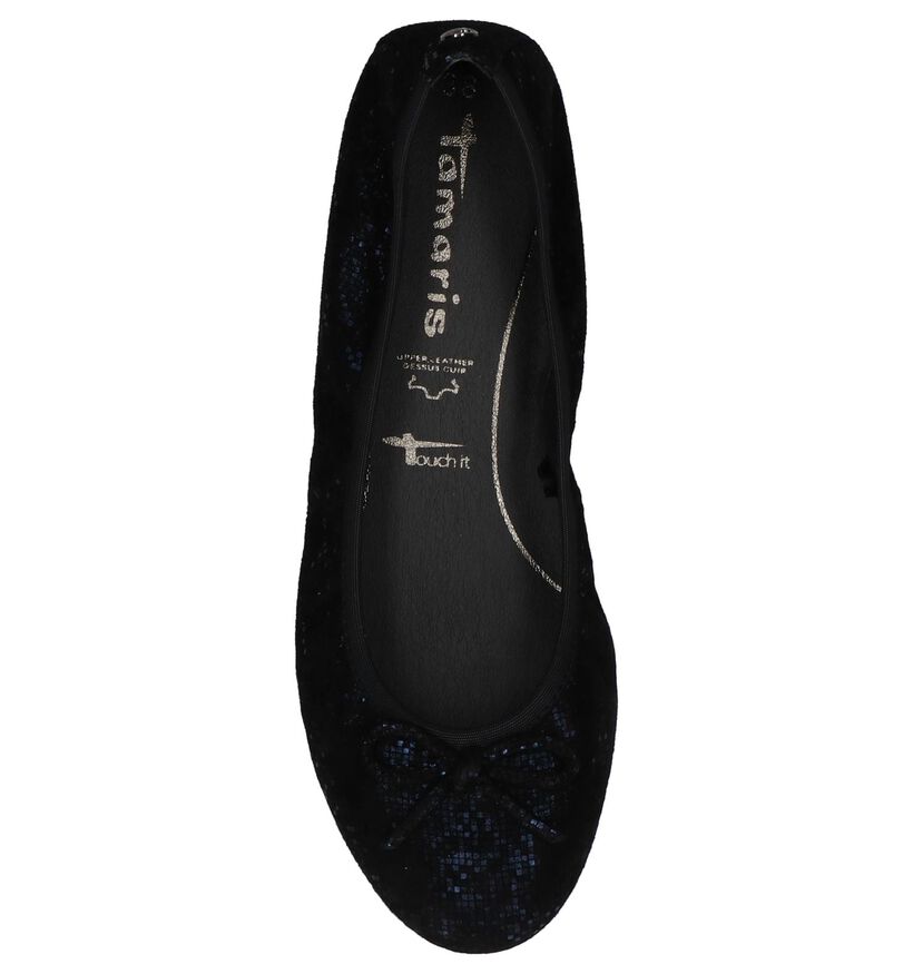 Tamaris TOUCH it Donkerblauwe Ballerina's met Strik in leer (222154)