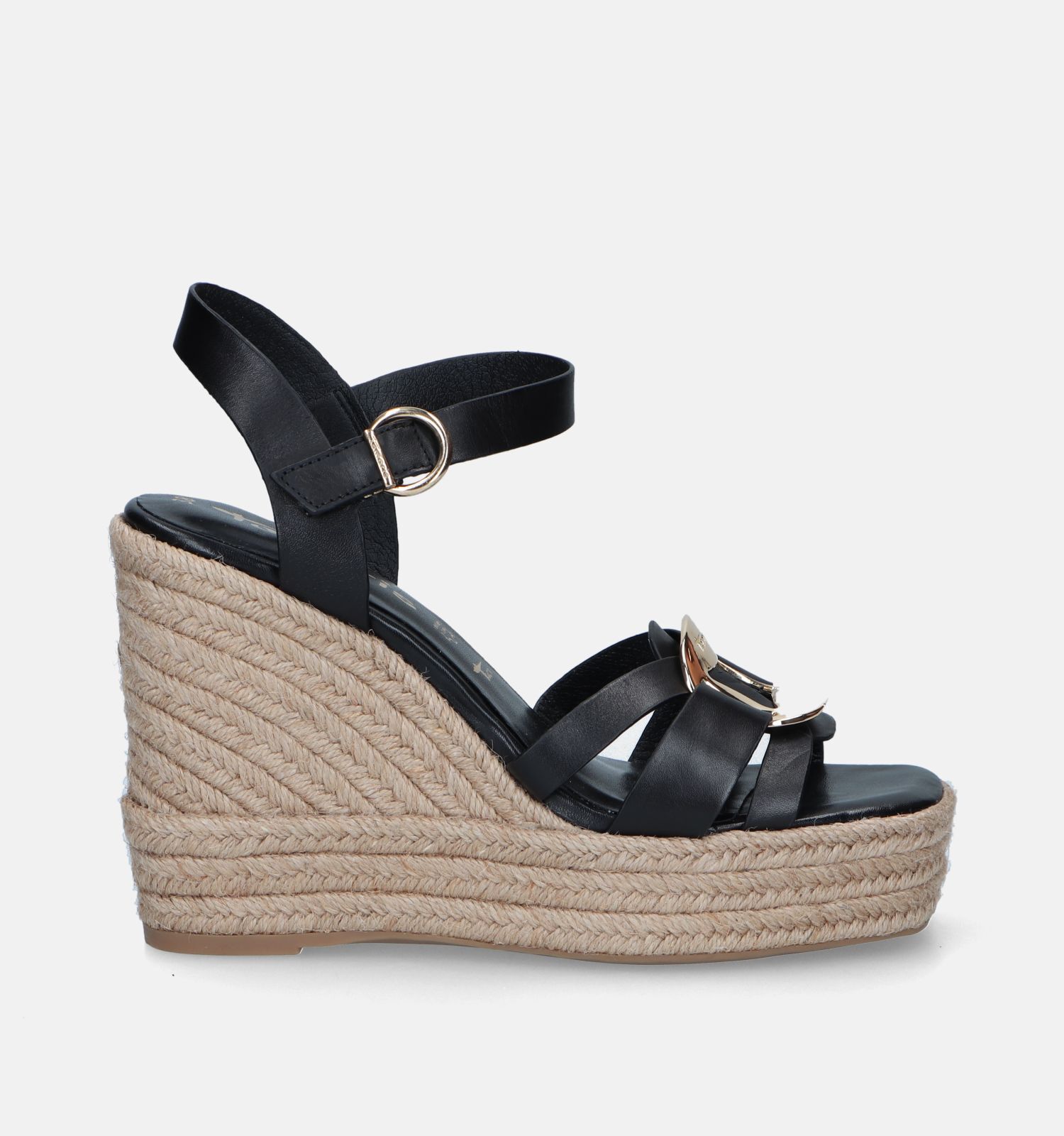 Tamaris Zwarte Sandalen Met Sleehak Dames Sandalen Online op TORFS.BE