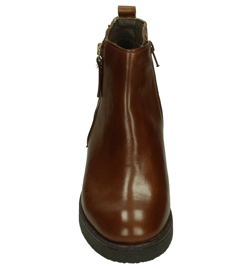 Flair Enkelboots Cognac in leer (183572)