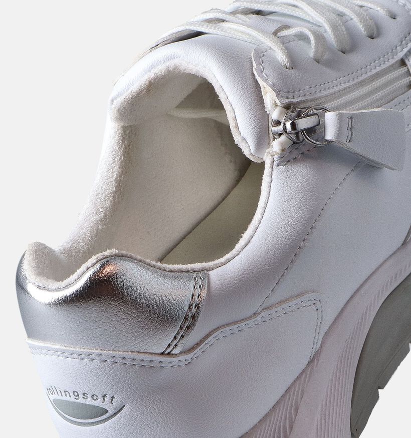 Gabor Rollingsoft Chaussures à lacets en Blanc pour femmes (352065) - pour semelles orthopédiques