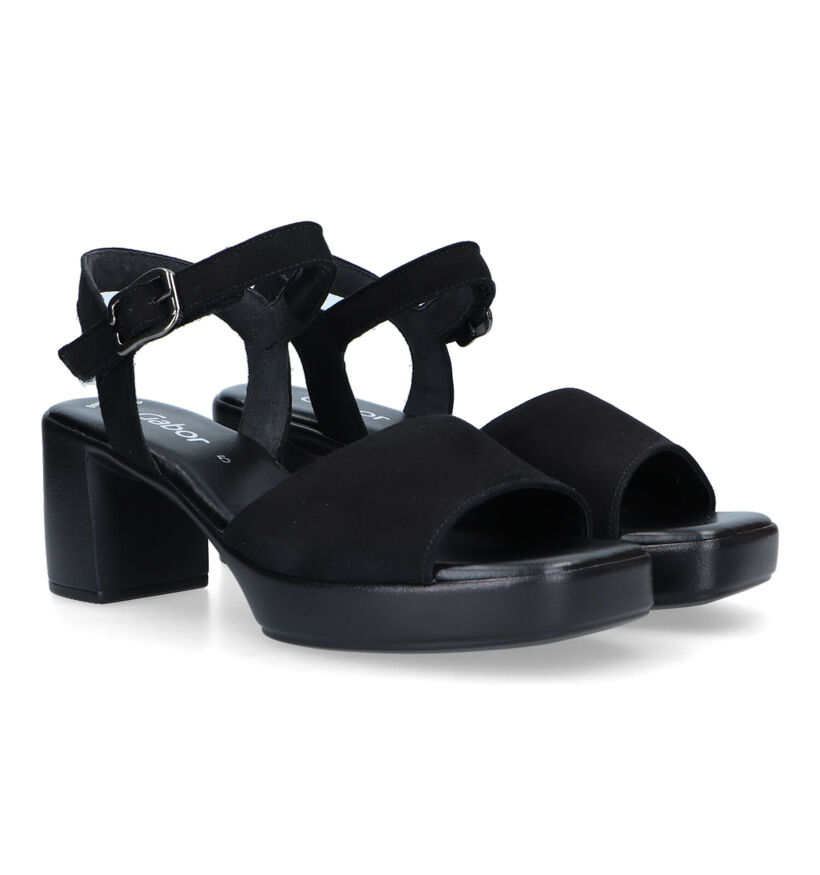 Gabor Best Fitting Zwarte Sandalen voor dames (324400)