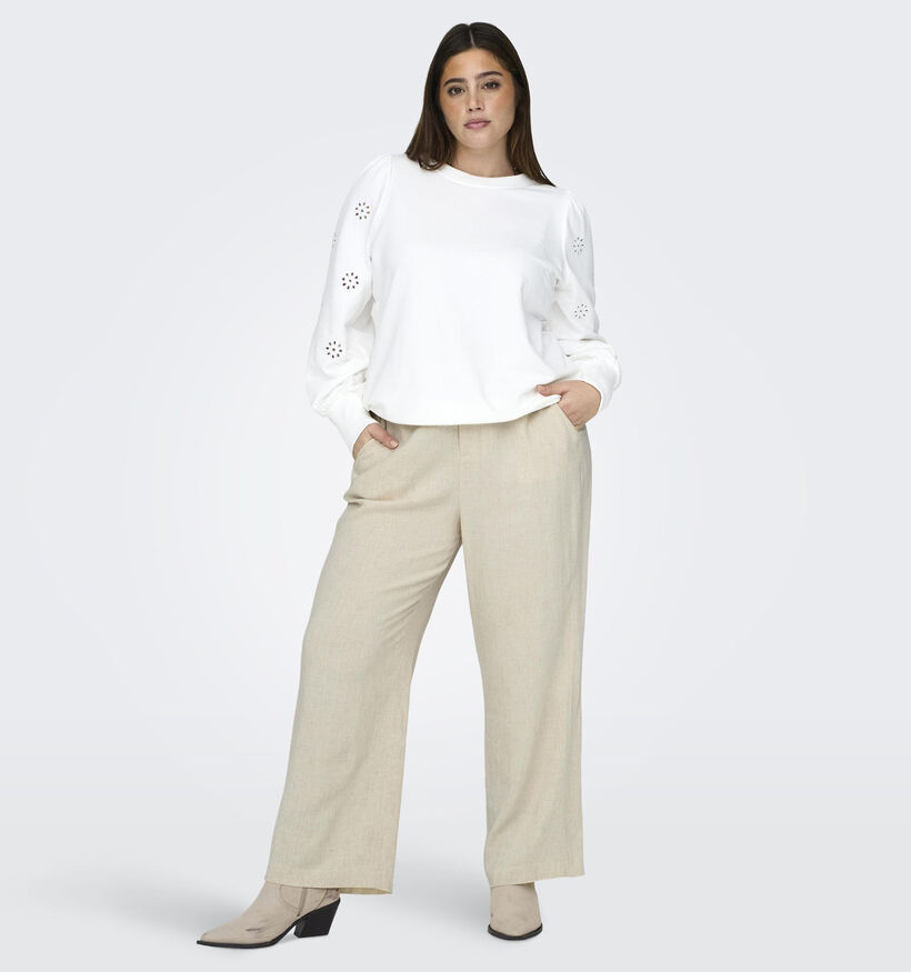 ONLY Carmakoma Agnes Pantalon large en Beige pour femmes (342925)