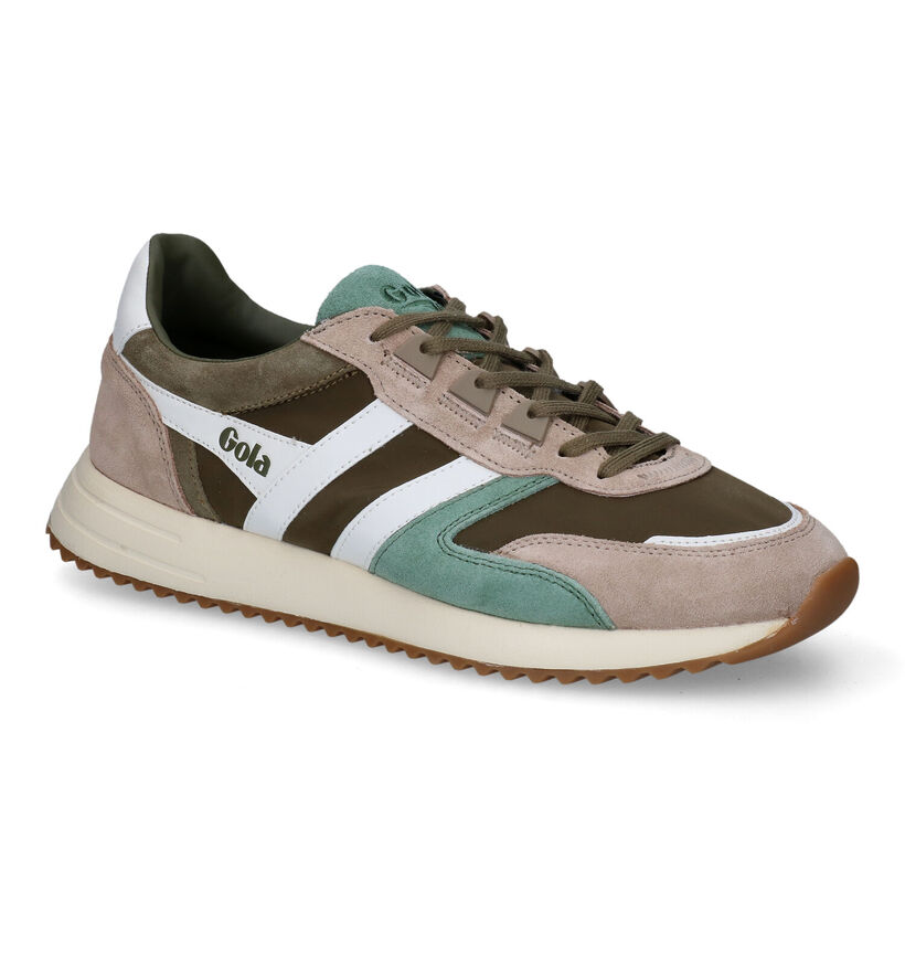 Gola Chicago CMB340 Baskets en Kaki pour hommes (305170) - pour semelles orthopédiques
