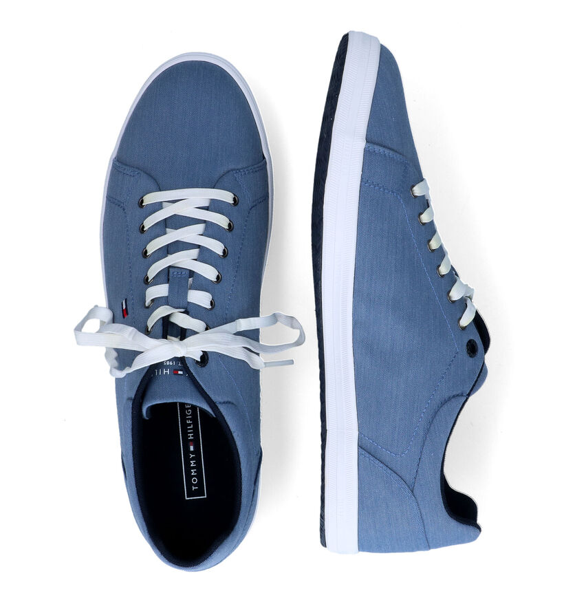 Tommy Hilfiger Essential Chambray Grijze Sneakers voor heren (304045) - geschikt voor steunzolen