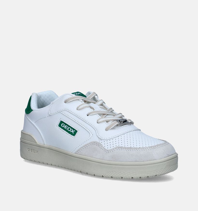 Geox Washiba Chaussures à lacets en Blanc pour garçons (351655) - pour semelles orthopédiques