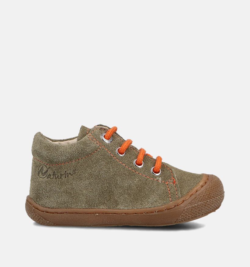 Naturino Cocoon Suede Chaussures pour bébé en Vert pour filles, garçons (364210) - pour semelles orthopédiques