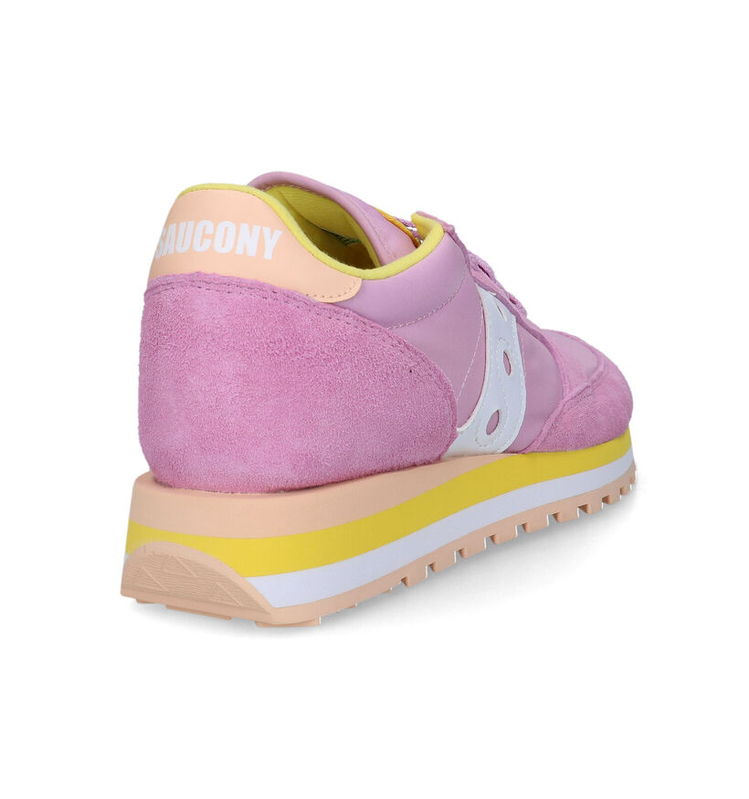 Saucony Jazz Triple Baskets en Rose pour femmes (320810) - pour semelles orthopédiques