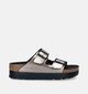 Birkenstock Arizona Pap Flex Platform Taupe Slippers voor dames (343952)