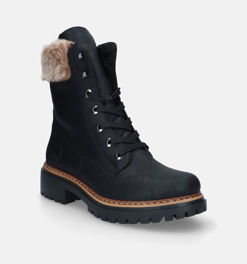 Rieker Boots à lacets en Noir pour femmes (347432)