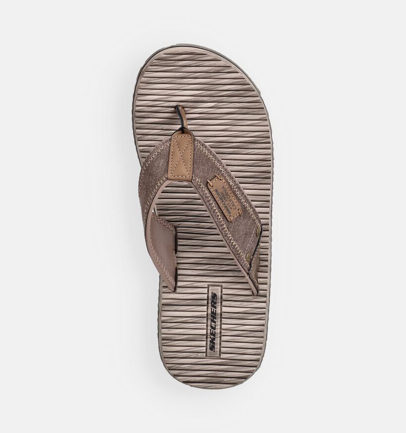 Skechers Quill Bruine Teenslippers voor heren (371042)