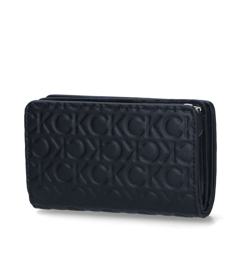 Calvin Klein Re-Lock Bifold Porte-monnaie zippé en Noir pour femmes (326160)