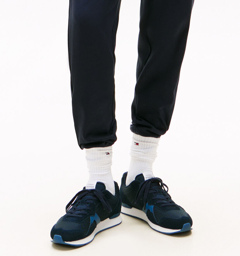 Tommy Hilfiger Runner Icon Donkerblauwe Veterschoenen voor heren (366157) - geschikt voor steunzolen