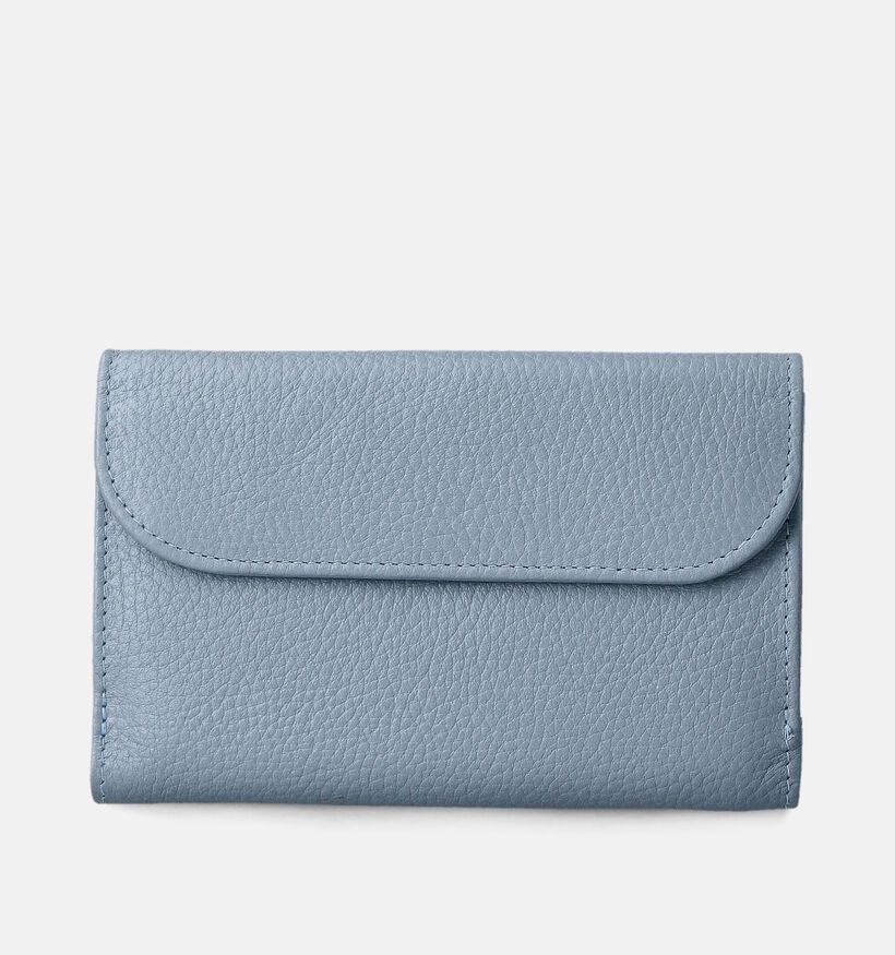 Crinkles Porte-monnaie à rabat en Bleu pour femmes (358511)
