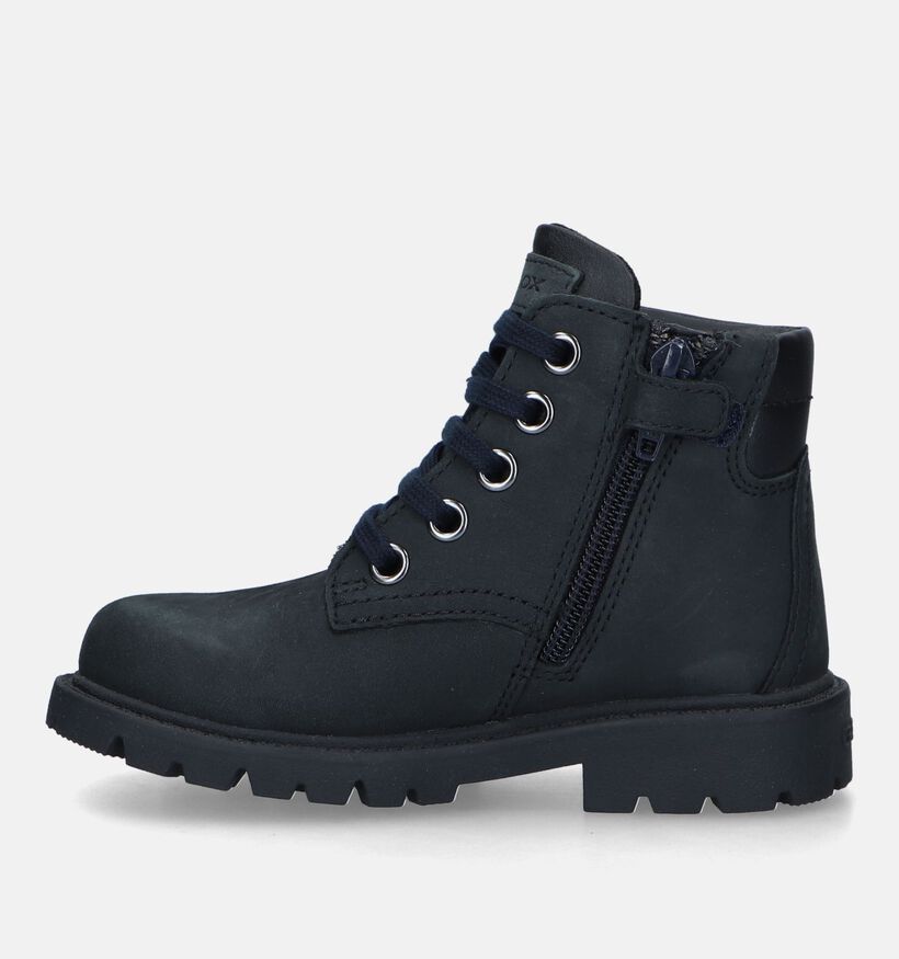 Geox Shaylax Blauwe Veterboots voor jongens (330074) - geschikt voor steunzolen