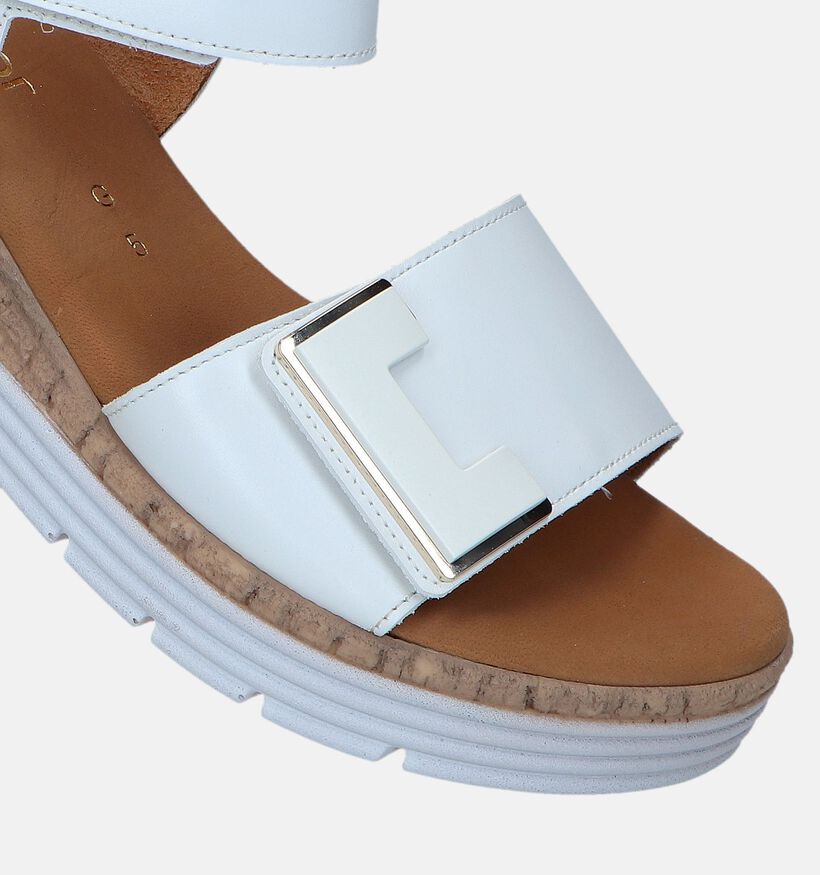 Gabor Comfort Sandales avec talon compensé en Blanc pour femmes (339349)