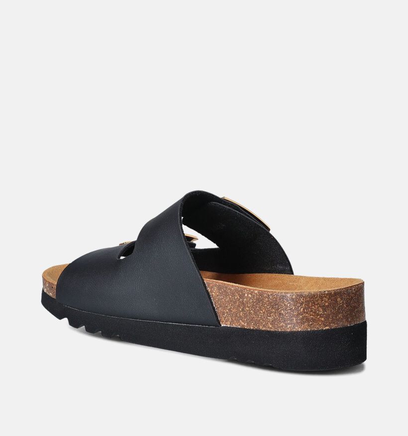 Scholl Monterey 2 straps Zwarte Slippers voor dames (357574)